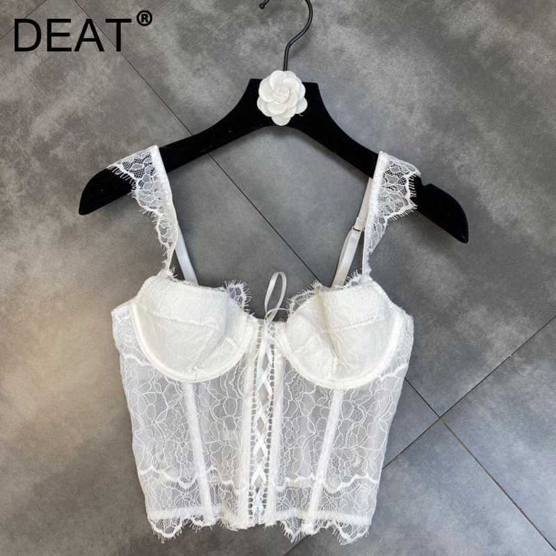 DEAT Women Lace Shoulder Strap Braided Straps Vest Sexy Solid Color Fashion temperament Spring Summer 11D1620 210709, Black
DEAT Women Lace Shoulder Strap Braided Straps Vest Sexy Solid Color Fashion temperament Spring Summer 11D1620 210709, Black