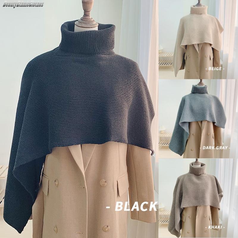 Scarves Solid Color Women Irregular Turtleneck Sweater Pullover Tops Knitted Shawls High Neck Cape Female Fashion Streetwear
Scarves Solid Color Women Irregular Turtleneck Sweater Pullover Tops Knitted Shawls High Neck Cape Female Fashion Streetwear