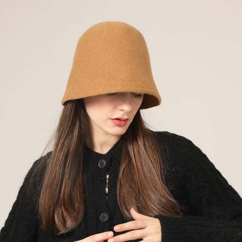 Wide Brim Hats Autumn Winter Cashmere Fisherman Hat British Style Literary Pure Color Bucket Women's Simple Versatile Temperament, Black
Wide Brim Hats Autumn Winter Cashmere Fisherman Hat British Style Literary Pure Color Bucket Women's Simple Versatile Temperament, Black