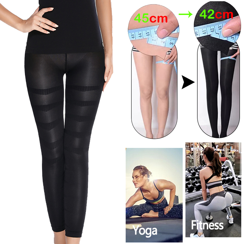 Leg Slimming Body Shaper Anti Cellulite Compression Leggings High Waist Tummy Control Panties Thigh Sculpting Slimmer Shapewear 210305