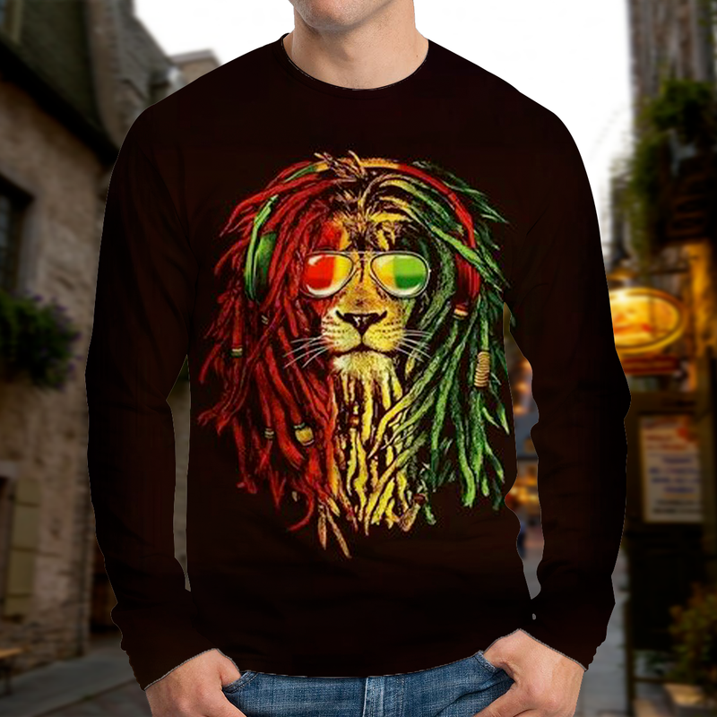 Men's European and Lion King Printed 3D T-shirt Visual Impact Party Top Street Wear Round Neck High Quality Long Sleeve XL Printed Daily Top, White;black
Men's European and Lion King Printed 3D T-shirt Visual Impact Party Top Street Wear Round Neck High Quality Long Sleeve XL Printed Daily Top, White;black