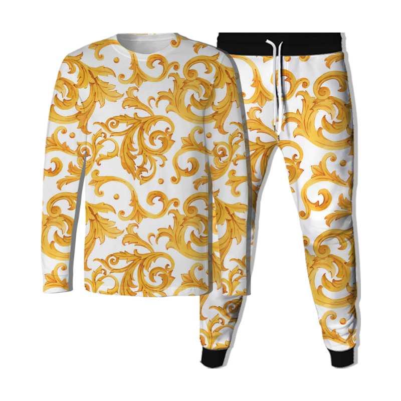 Men's Tracksuits Retro Design Baroque Pattern Sports Sweater Suit Casual Street Wear Unisex Sweatpants 2Pc Sets Long Sleeve Pullover, Gray
Men's Tracksuits Retro Design Baroque Pattern Sports Sweater Suit Casual Street Wear Unisex Sweatpants 2Pc Sets Long Sleeve Pullover, Gray