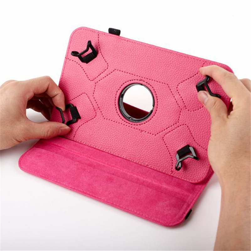 7 8 inch Universal 360 Degree Rotate PU Leather Protective Case Cover For Tablet PC Flip Cases Built-in Card Buckle Stand