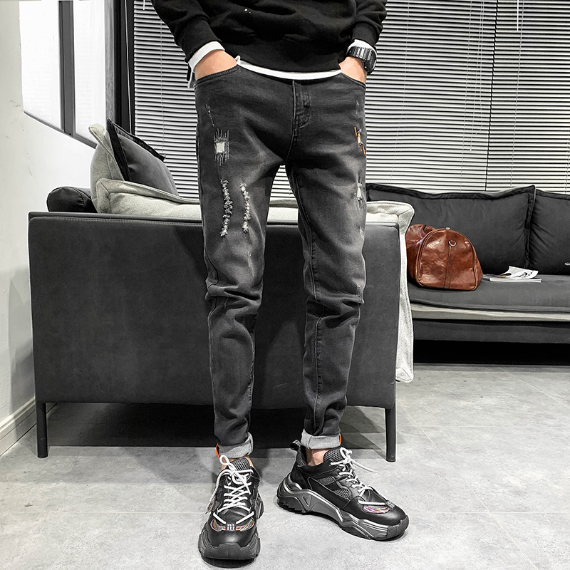 2021 New 3-color Spring Brem Fashion Thin Stretch Torn Men's the Whole Game Hip Hop Casual Brim Pants Streetwear 34 Ouh4, Black gray.
2021 New 3-color Spring Brem Fashion Thin Stretch Torn Men's the Whole Game Hip Hop Casual Brim Pants Streetwear 34 Ouh4, Black gray.