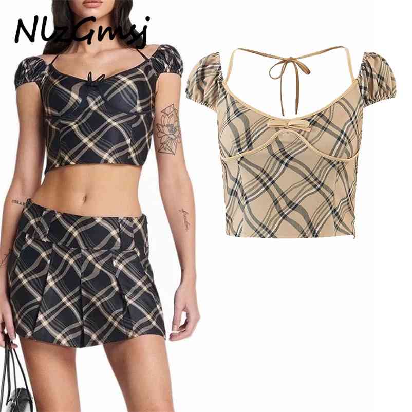 Summer Cropped Blouses Vintage Autumn Bow Tie Short Sleeve Side Zipper Female Shirts Blusas Chic Tops 04 210628, As picture
Summer Cropped Blouses Vintage Autumn Bow Tie Short Sleeve Side Zipper Female Shirts Blusas Chic Tops 04 210628, As picture