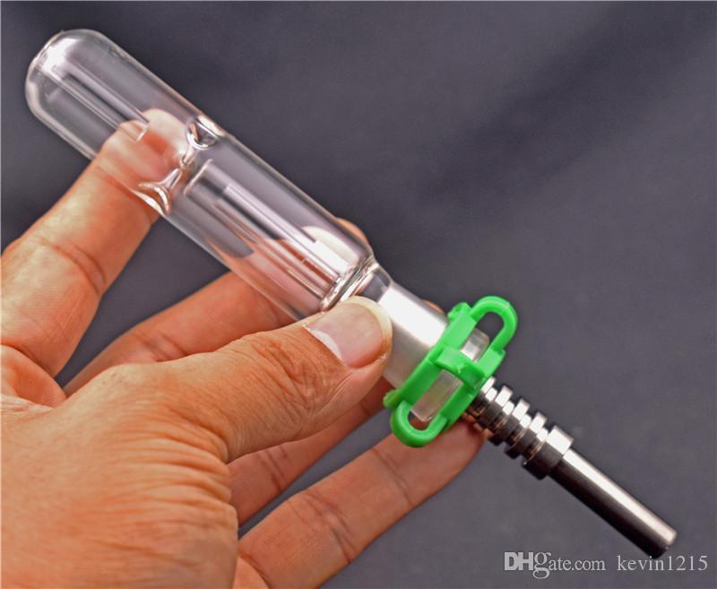 New arrival Glass Nectar Collector kit with 14mm 18mm Titanium Tips Keck Clip mini Nector Collector Kit for Smoking 2pcs
New arrival Glass Nectar Collector kit with 14mm 18mm Titanium Tips Keck Clip mini Nector Collector Kit for Smoking 2pcs