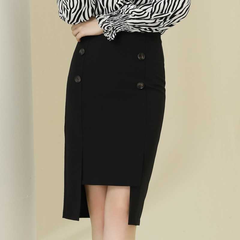 Spring Korean Women's Solid Color High Waist Double Breasted Straight Skirt All-match Female Bag Hip Quality 210527, Black
Spring Korean Women's Solid Color High Waist Double Breasted Straight Skirt All-match Female Bag Hip Quality 210527, Black