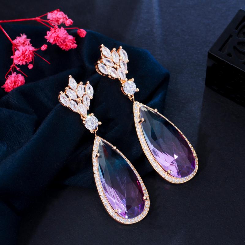 Dangle & Chandelier ThreeGraces Luxury Rainbow CZ Crystal Long Water Drop Earrings For Women Dancing Party Costume Jewelry Accessories ER684, Silver
Dangle & Chandelier ThreeGraces Luxury Rainbow CZ Crystal Long Water Drop Earrings For Women Dancing Party Costume Jewelry Accessories ER684, Silver