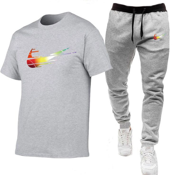 Tracksuit male 2021 men's clothing set of summer fitness sports clothing print shorts+ t shirt male suit 2 pieces sets plus size S-2XL, Gray
Tracksuit male 2021 men's clothing set of summer fitness sports clothing print shorts+ t shirt male suit 2 pieces sets plus size S-2XL, Gray