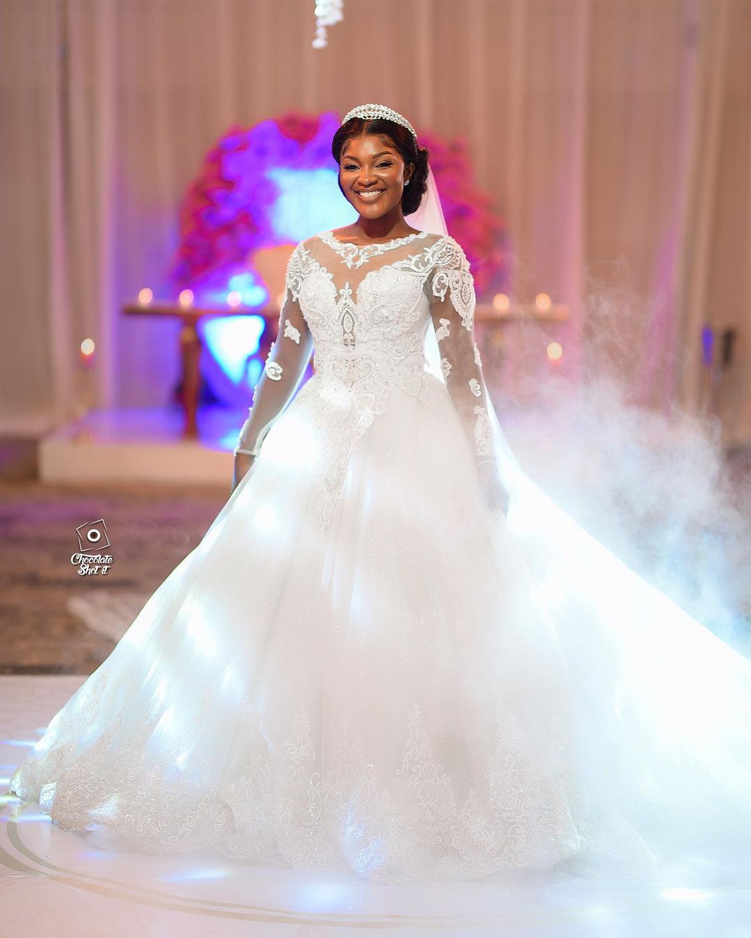 plus size arabic aso ebi sheer neck lace wedding dress beaded crystals long sleeves bridal gowns dresses zj257