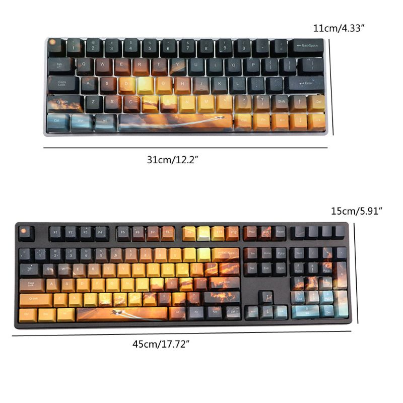 OEM PBT Keycaps Full Set Mechanical Keyboard Keycaps PBT Dye-Sublimation Mars Spaceship Keycaps