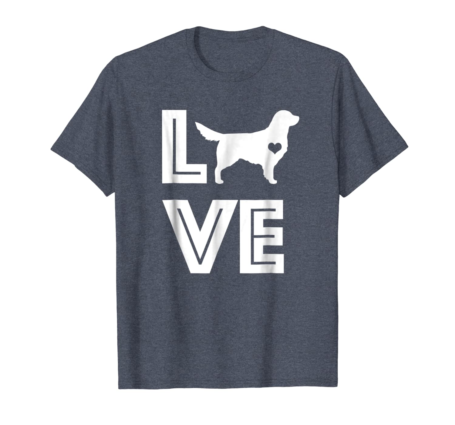 i heart dogs golden retriever pet lover gift g002511, White;black