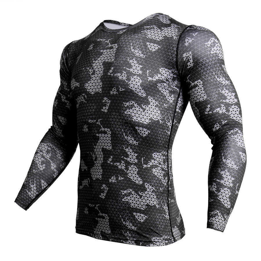 Fitness Camo T Shirt Men Compression Sportswear MMA Rashguard Mens GYM Joggers Leggings Gyms Bodybuilding Tights 210629