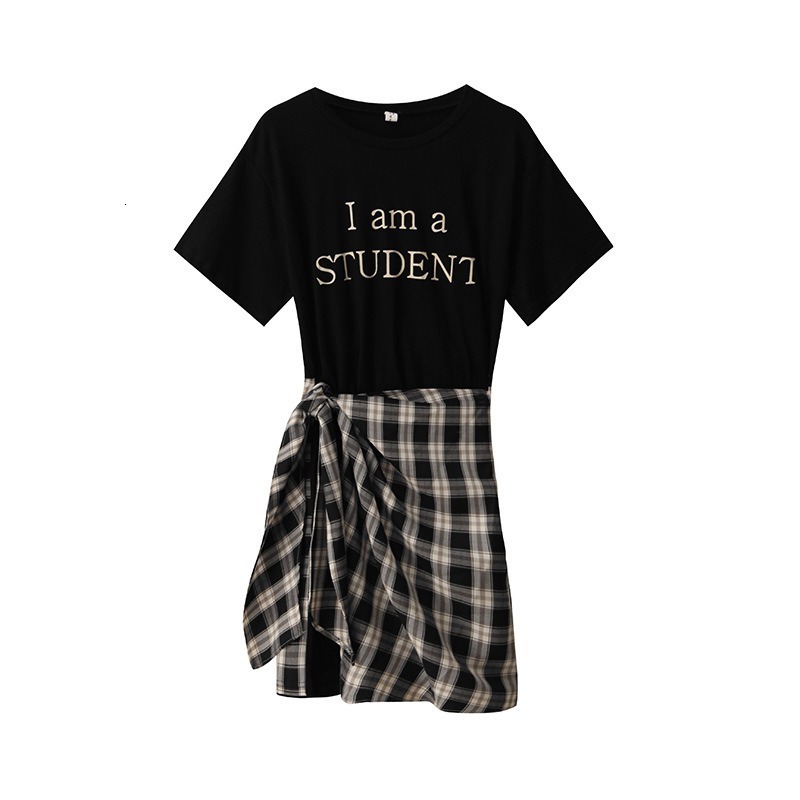 2021 Women's Streetwear Summer Korean-style Girl Midi Letter T-shirt Plaid Skirt Two-piece Patchwork Set 9kfr, White
2021 Women's Streetwear Summer Korean-style Girl Midi Letter T-shirt Plaid Skirt Two-piece Patchwork Set 9kfr, White