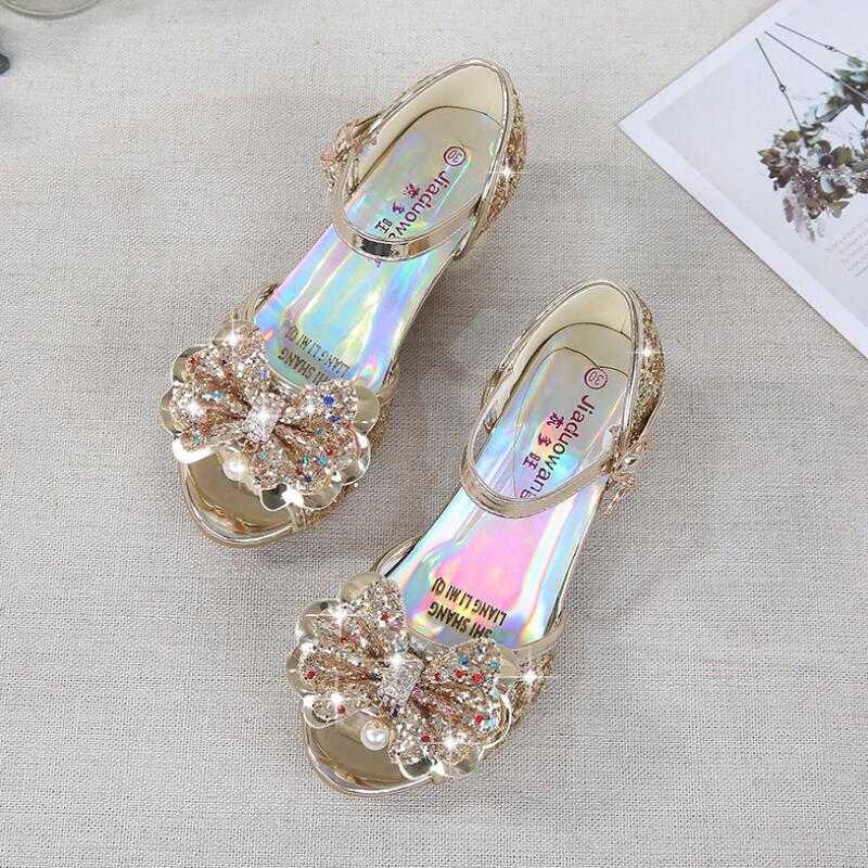 SKHEK Enfants Children Sandals Kids Girls Wedding Shoes Dress Party Pearl Shoes For Baby Girls Soft Leather Princess Sandals 21030