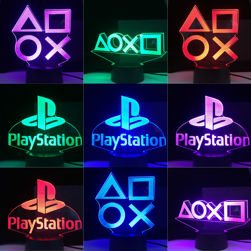 Playstation Gaming Room Desk Setup Lighting Decor LED Night Lamp on The Table Console Icon Sensor Light Decor Gift for Kids C0305
Playstation Gaming Room Desk Setup Lighting Decor LED Night Lamp on The Table Console Icon Sensor Light Decor Gift for Kids C0305