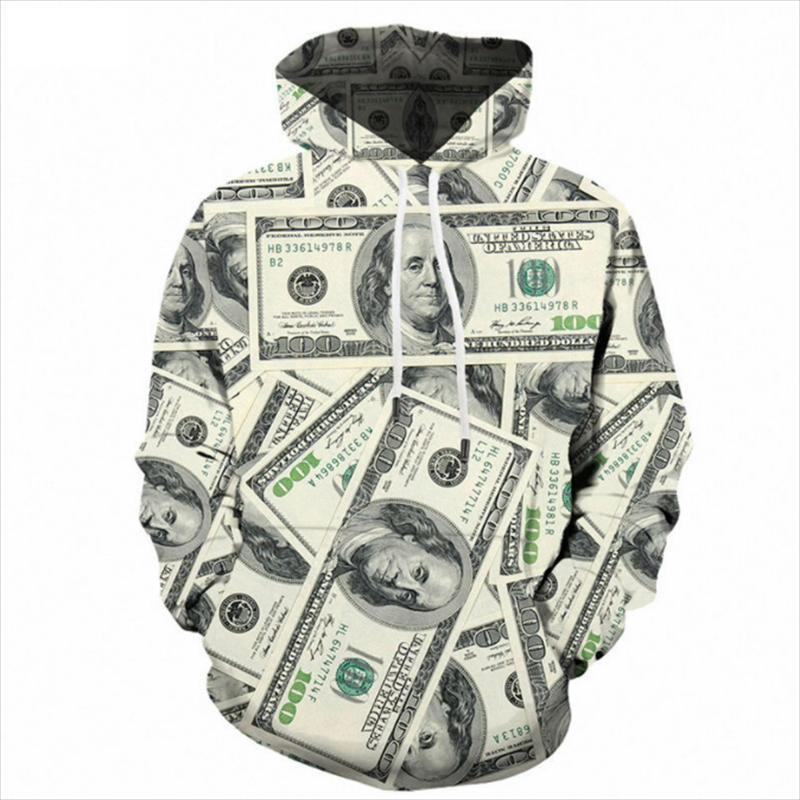 Men's Hoodies & Sweatshirts Brand Dollars Money Sweat Shirt Funny 3d Hip Hop Hoodie Men Cool 2021 Hoody, Black
Men's Hoodies & Sweatshirts Brand Dollars Money Sweat Shirt Funny 3d Hip Hop Hoodie Men Cool 2021 Hoody, Black