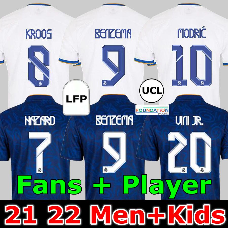 REAL MADRID jerseys 21 22 soccer football shirt ALABA HAZARD BENZEMA ASENSIO MODRIC MARCELO camiseta men + kids kit 2021 2022 CASEMIRO KROOS ISCO VINI JR., 21 22 home jersey
REAL MADRID jerseys 21 22 soccer football shirt ALABA HAZARD BENZEMA ASENSIO MODRIC MARCELO camiseta men + kids kit 2021 2022 CASEMIRO KROOS ISCO VINI JR., 21 22 home jersey