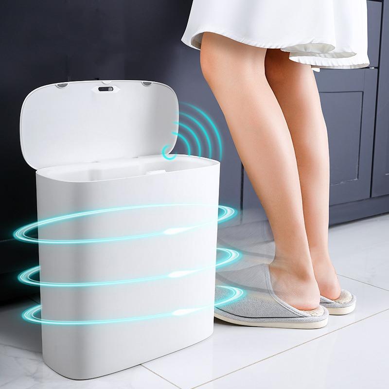 Waste Bins Smart Sensor Trash Can Kitchen Storage Bathroom Box Household Goods Accessories Ornaments