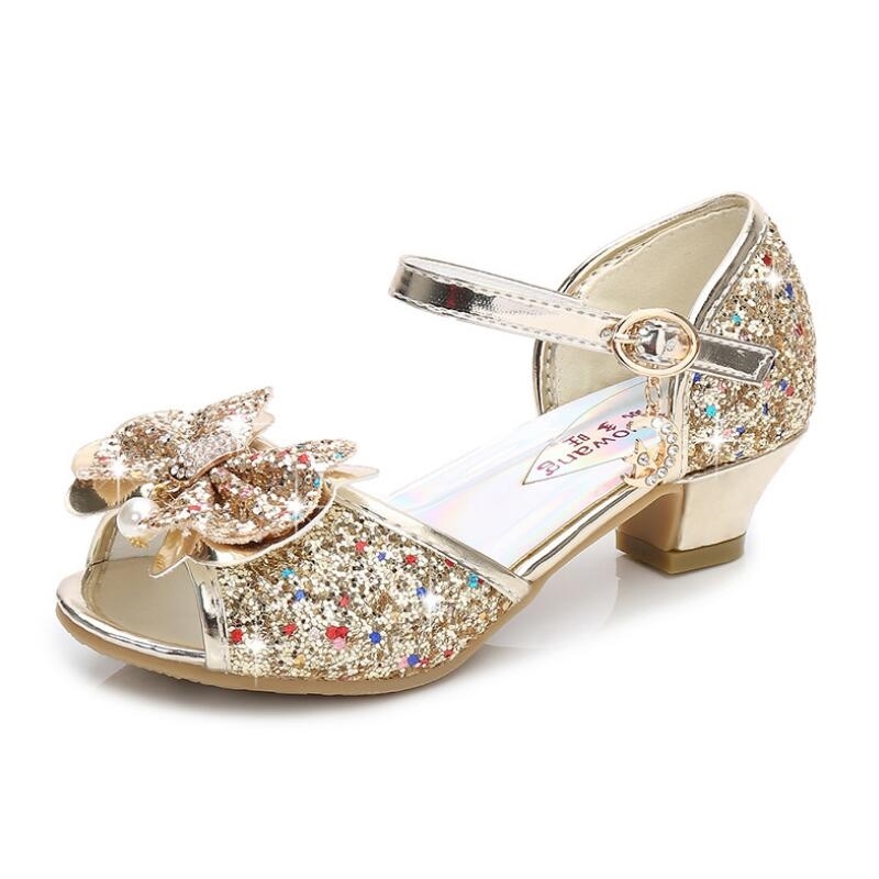 SKHEK Enfants Children Sandals Kids Girls Wedding Shoes Dress Party Pearl Shoes For Baby Girls Soft Leather Princess Sandals 21030