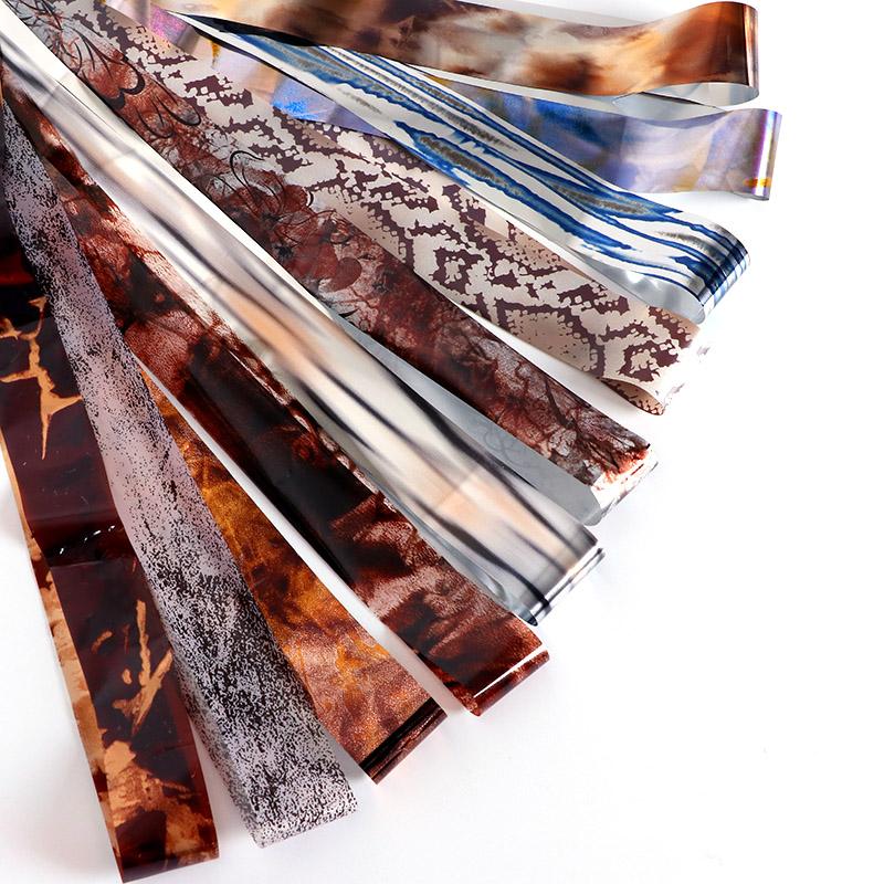 Stickers & Decals 1 Box Holographic Nail Art Transfer Foil Sticker Set Paper Wraps Adhesive Design Nails Decoration Accessories Kit