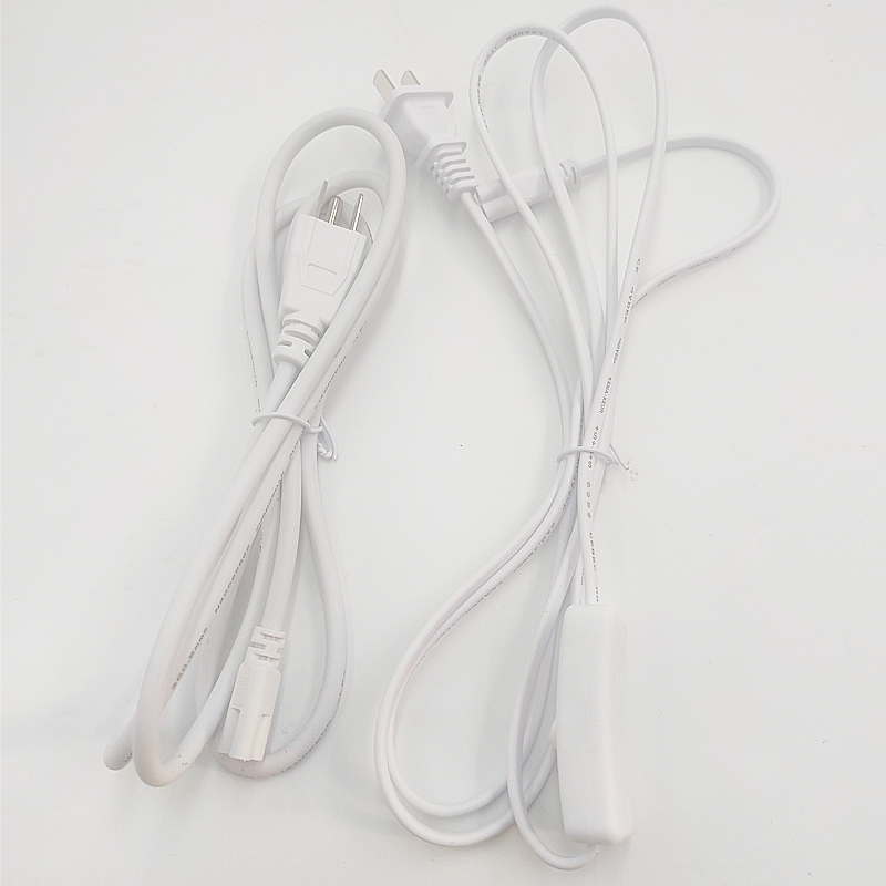 Lighting Accessories Extension cord led tube light cable for integrated bulbs 3 pin connector bulb power 1FT 2FT 3.3FT 4FT 5FT 6FT 6.6Feet 100Pcs/lot