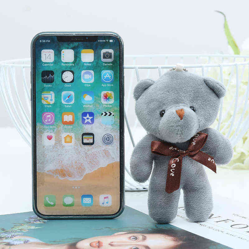 50Pcs/Lot 12cm Bear Plush Toys Mini Teddy Bear Dolls Small Gift for Party Wedding Present Pendant Cute Teddy Doll keychain gifts Y211119