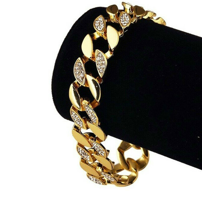 New Fashion Charm Chain Bracelet Men's Heavy Solid Alloy Curb Sand Blast Bangle bangle Men Hip Hop Rock Bracelets Fashion Jewelry Wrist Chain Ban