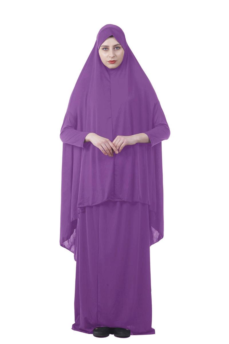 Ethnic Clothing 2pcs Muslim Women Long Robe Dubai Head Cover Hijab Dress Jellaba Khimar Worship Middle East Prayer Kaftan Ramadan