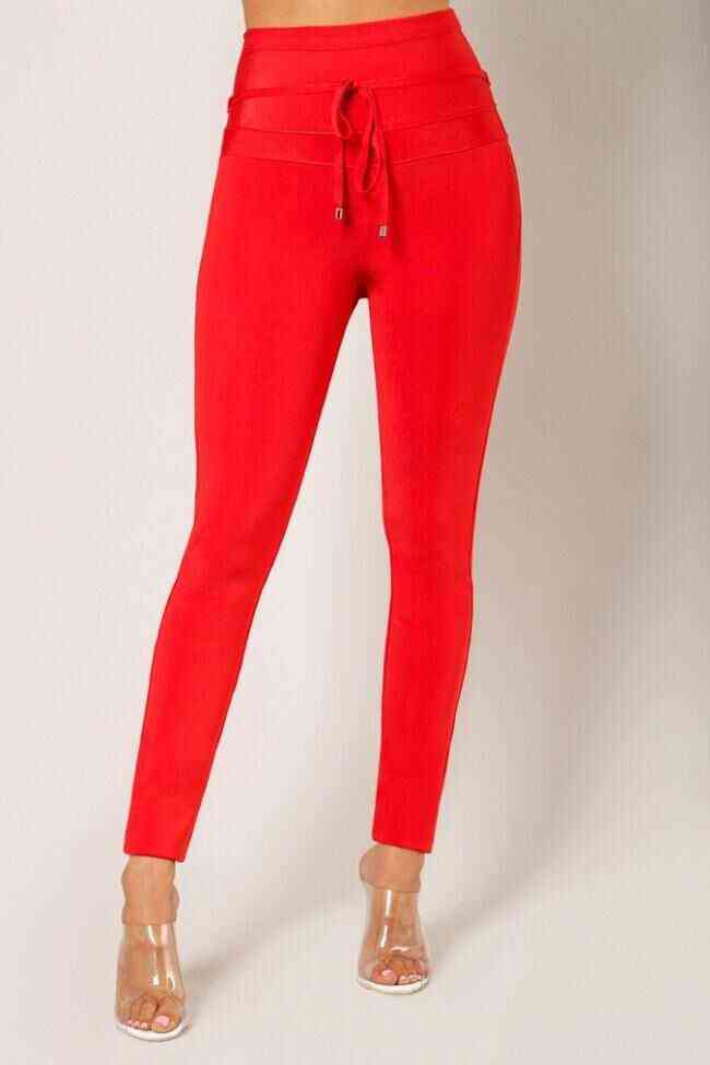 High Quality Black Grey Pink Rayon Bandage Pant Sexy Fashion Celebrity 211115