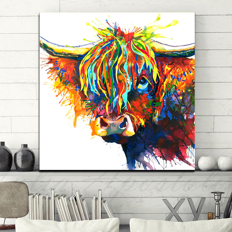 Watercolor Highland Cow Animal Oil Painting Canvas Art Print Poster Print For Living Room Wall Decorative Pictures
Watercolor Highland Cow Animal Oil Painting Canvas Art Print Poster Print For Living Room Wall Decorative Pictures
