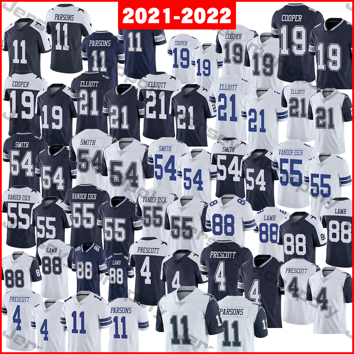 2021-2022 Football Jerseys 4 Dak Prescott 11 Micah Parsons 19 Amari Cooper 21 Ezekiel Elliott 54 Smith 55 Leighton Vander Esch 88 CeeDee Lamb, As
2021-2022 Football Jerseys 4 Dak Prescott 11 Micah Parsons 19 Amari Cooper 21 Ezekiel Elliott 54 Smith 55 Leighton Vander Esch 88 CeeDee Lamb, As