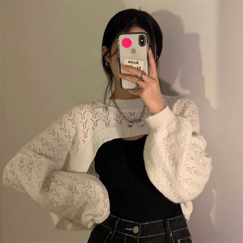Sweater Female Soft O-Neck Pullover Kawaii Sweaters Chic Daily Tops Sweet Knitted Loose Outwear Fashion Korea Style 211011Z