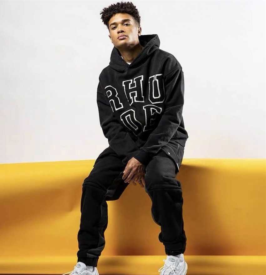 Oversize Solid Pullover Black Rhude Hoodie Men Women 1:1 High Quality Hooded Towel Embroidery Sweatshirts
Oversize Solid Pullover Black Rhude Hoodie Men Women 1:1 High Quality Hooded Towel Embroidery Sweatshirts