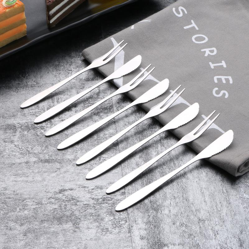 10Pcs Stainless steel fruit fork two tooth fruit fork cake knife knife dessert small spone and
10Pcs Stainless steel fruit fork two tooth fruit fork cake knife knife dessert small spone and