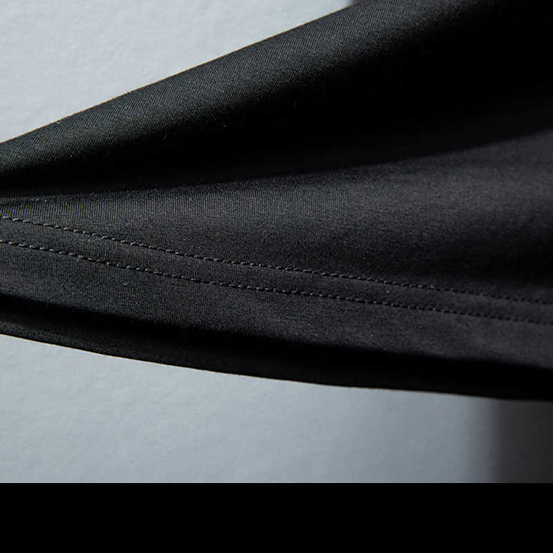 Casual T-shirt Men Summer Short Sleeve Fashion Streetwear O-Neck Slim Cotton Tshirts Plus Size S-7XL Tops Male 210629