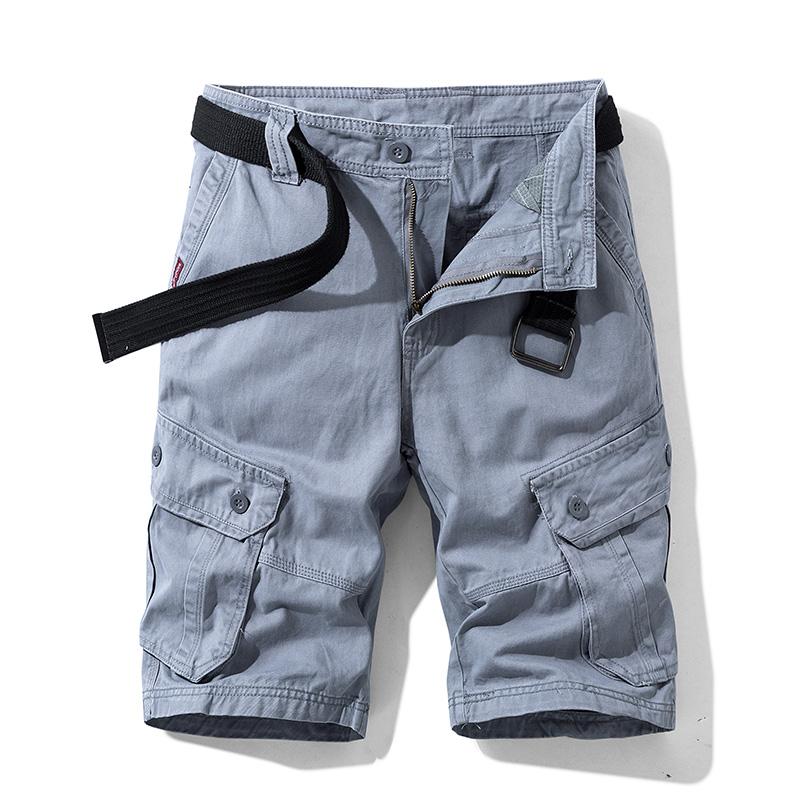 Men's Shorts Summer Men's Cargo Shorts Mens Casual Cotton Shorts Male Loose Multi-Pocket Bermuda Masculina Brand Work