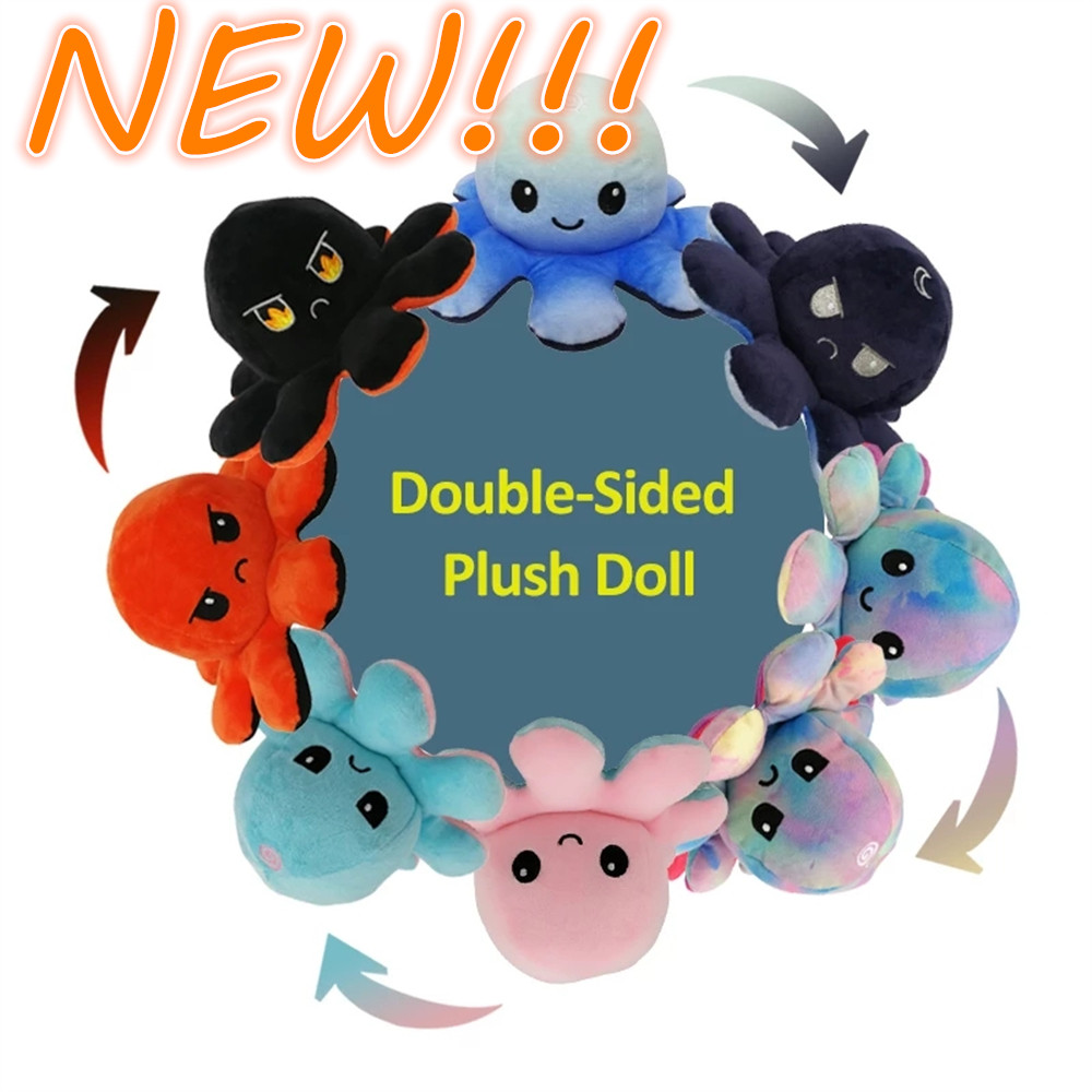 New!!! DHL Fast 26 Styles Reversible Flip Octopus Stuffed Soft Double-sided Expression Plush Toy Antistress Desktop Gift Doll Wholesale
New!!! DHL Fast 26 Styles Reversible Flip Octopus Stuffed Soft Double-sided Expression Plush Toy Antistress Desktop Gift Doll Wholesale