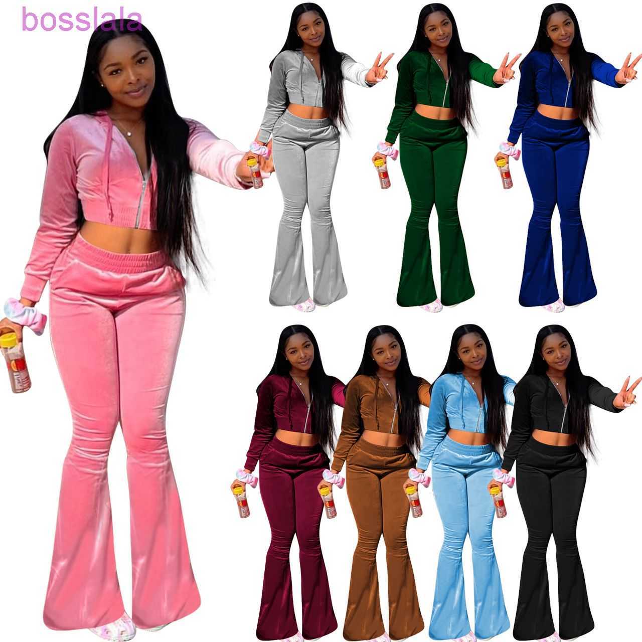 Women Vogue Tracksuits Gold Velvet Autumn Style Slim Hooded Wide Leg Pants Flared Trousers Fashion Jackets Female Casual 2 Piece Suits, Navy blue
Women Vogue Tracksuits Gold Velvet Autumn Style Slim Hooded Wide Leg Pants Flared Trousers Fashion Jackets Female Casual 2 Piece Suits, Navy blue