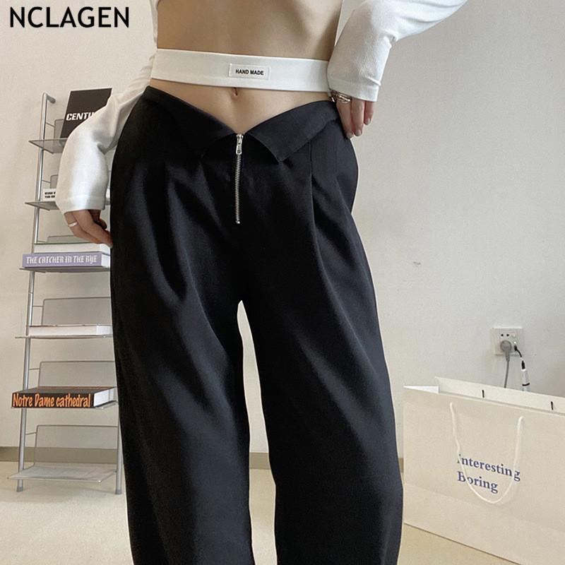 Women's Pants & Capris NCLAGEN Stylish Zip Up High Waist Loose Casual Wide Leg Women Streetwear Vintage Trousers 2022 Fashion Aesthetic, Black;white
Women's Pants & Capris NCLAGEN Stylish Zip Up High Waist Loose Casual Wide Leg Women Streetwear Vintage Trousers 2022 Fashion Aesthetic, Black;white