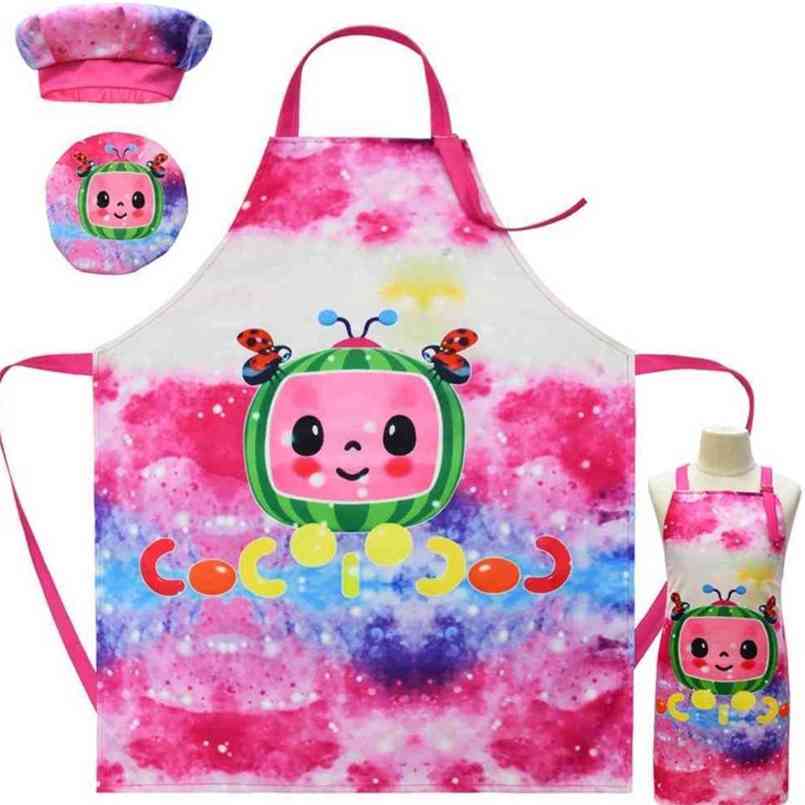 Cocomelon cartoon apron and hat 2 piece kids set drawing painting Smock Craft Art bib cooking baking dirt proof chef aprons cobbler overall G644KKX
Cocomelon cartoon apron and hat 2 piece kids set drawing painting Smock Craft Art bib cooking baking dirt proof chef aprons cobbler overall G644KKX