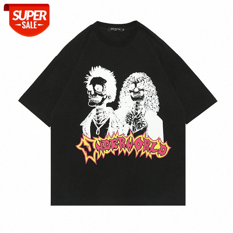 American skull print short-sleeved T-shirt men's bf lazy street style loose round neck five-point sleeves #0N4O, White;black
American skull print short-sleeved T-shirt men's bf lazy street style loose round neck five-point sleeves #0N4O, White;black