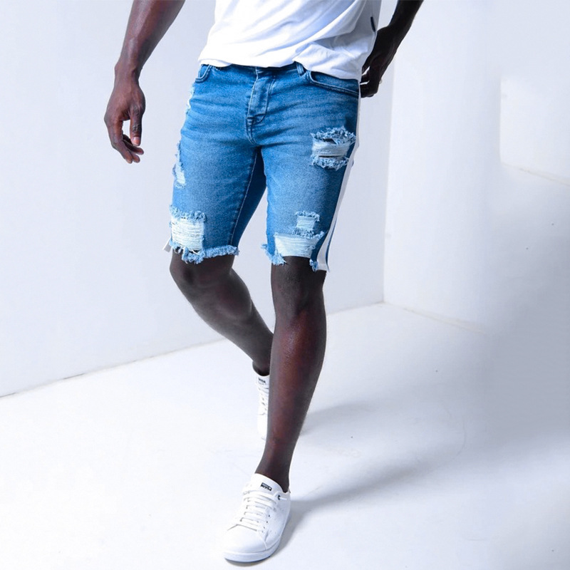 men's fashion shorts ripped webbing men jeans denim shorts casual comfortable pants european size denim pants summer styles 2021, White;black
men's fashion shorts ripped webbing men jeans denim shorts casual comfortable pants european size denim pants summer styles 2021, White;black