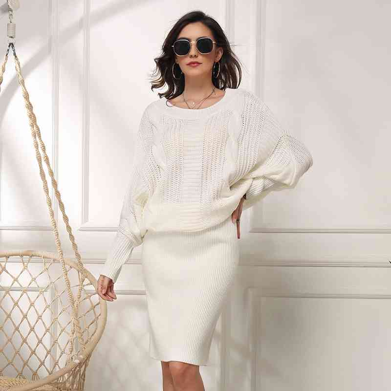 Autumn Winter Oversized Women O Neck Sweater Dress Knitted Pullovers Loose Thick Warm Long Sweaters Jumpers 210603, Navy green
Autumn Winter Oversized Women O Neck Sweater Dress Knitted Pullovers Loose Thick Warm Long Sweaters Jumpers 210603, Navy green