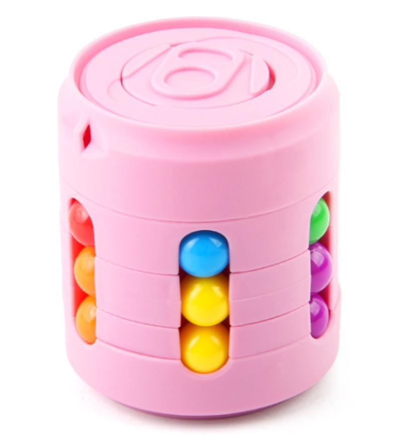 2021 Decompression Toy Coke Can Cube Finger Toys Children's Creative Funs Magic Bead Intellectual Rotating Game