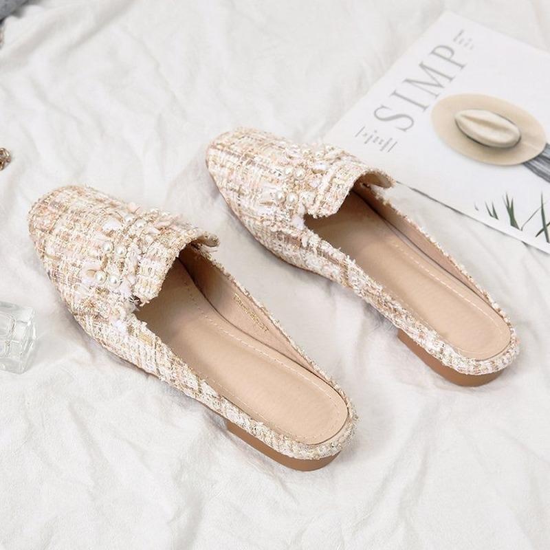 Slippers Spring Net Celebrity Sandals And Fashion Small Fragrance Wind Flat-bottomed Half-slippers Female Summer Wear Ins Tide, Beige
Slippers Spring Net Celebrity Sandals And Fashion Small Fragrance Wind Flat-bottomed Half-slippers Female Summer Wear Ins Tide, Beige