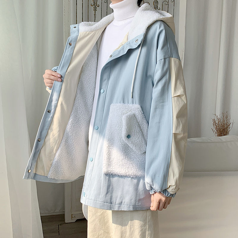 2021 New Winter Men's Thicken Lamb Wool Parkas Casual Streetwear Bomber Snow Jacket Hooded Trench Coats Long Sleeves Windbreaker Mdml, Blue
2021 New Winter Men's Thicken Lamb Wool Parkas Casual Streetwear Bomber Snow Jacket Hooded Trench Coats Long Sleeves Windbreaker Mdml, Blue