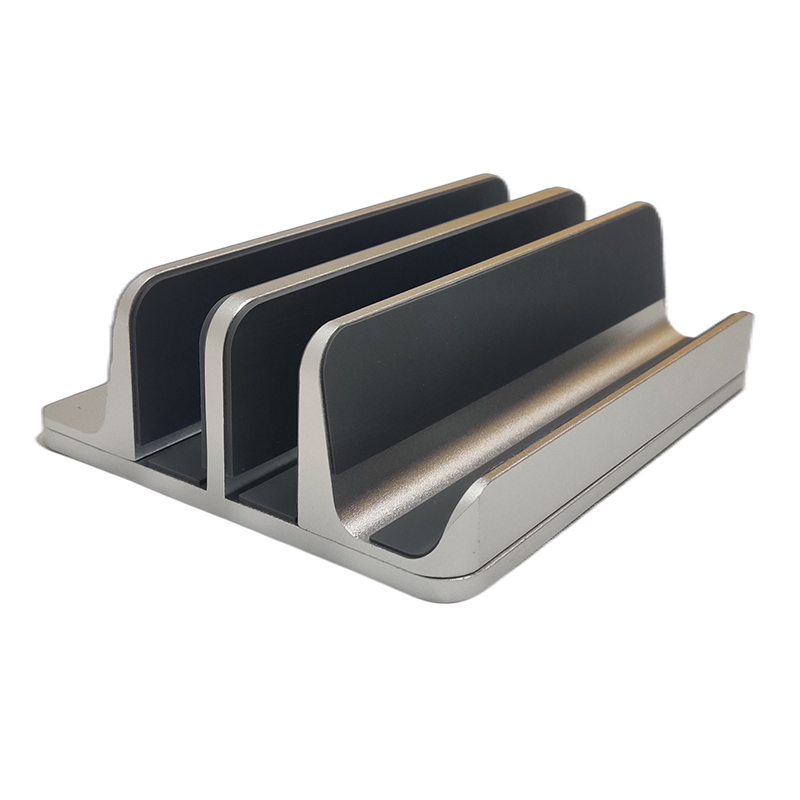 Comprimés Computer Support Tablet PC Stands Stands de rangement Vertical Bateau d'alimentation en aluminium Double Slot B Modèle