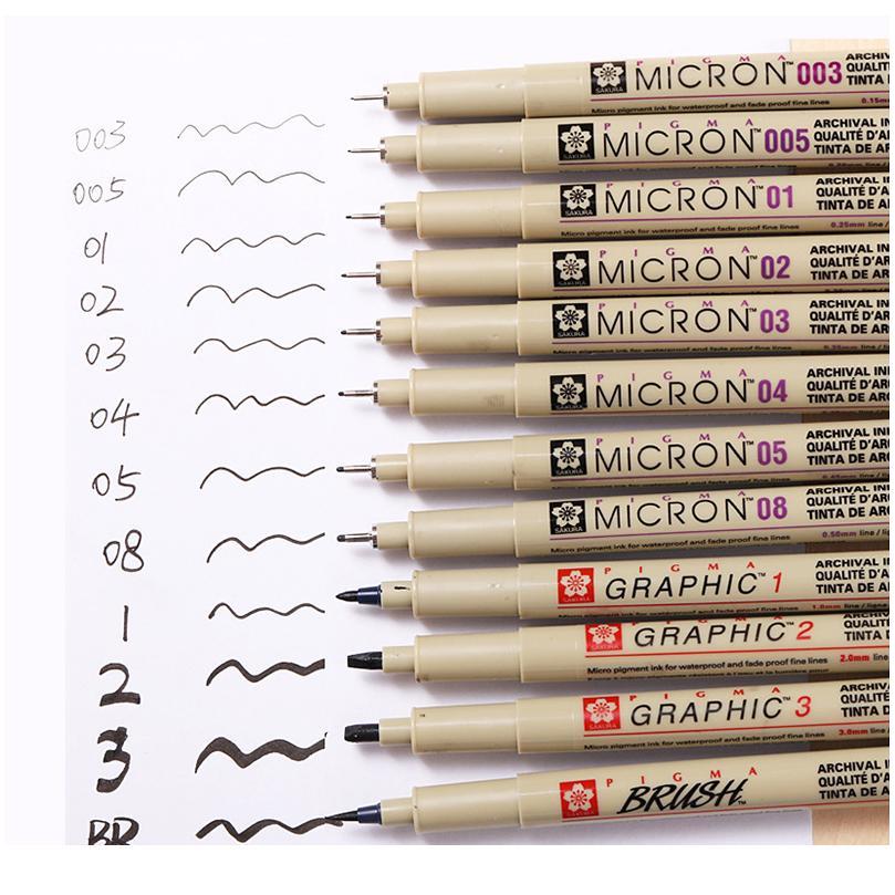 1pc Pigma Micron Porous Point Pen Soft Brush Drawing Pen Liner Fineliner Sketch Needle Pen 005 01 02 03 jllciO
1pc Pigma Micron Porous Point Pen Soft Brush Drawing Pen Liner Fineliner Sketch Needle Pen 005 01 02 03 jllciO