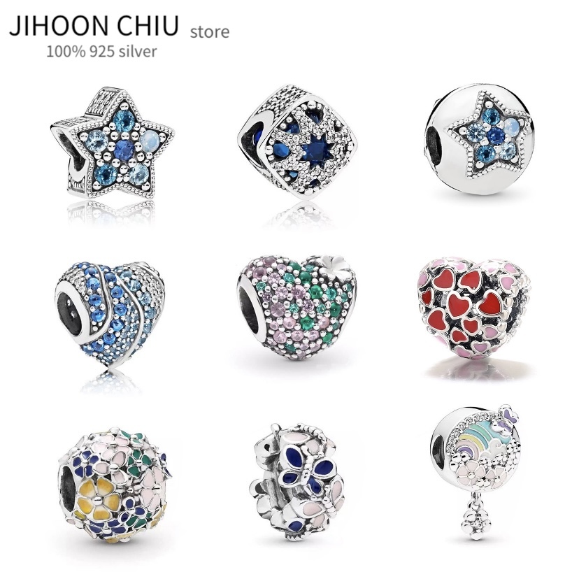 New 925 sterling silver star bead heart-shaped flower Fit Pandora Charms Bracelet DIY Women Original Beads Jewelry Q0531
New 925 sterling silver star bead heart-shaped flower Fit Pandora Charms Bracelet DIY Women Original Beads Jewelry Q0531